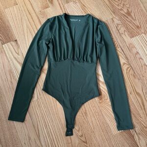 Abercrombie & Fitch Silky Deep V Bodysuit